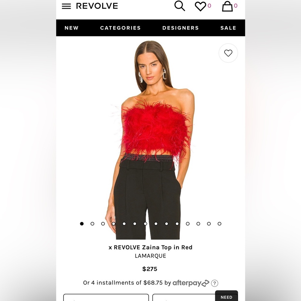 Red Feather Lamarque With Tags Top